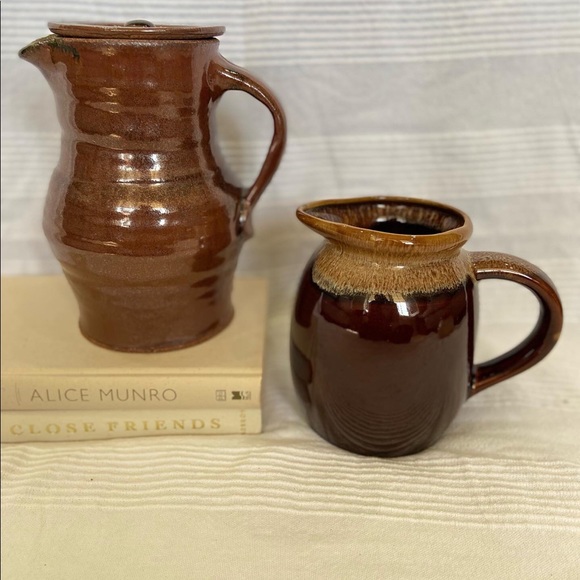 Vintage Pottery Pitcher with Lid - Picture 1 of 3